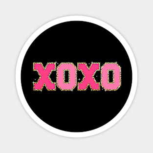 Chenille Patch Sparkling XOXO Valentine Day Heart Love Gift Magnet